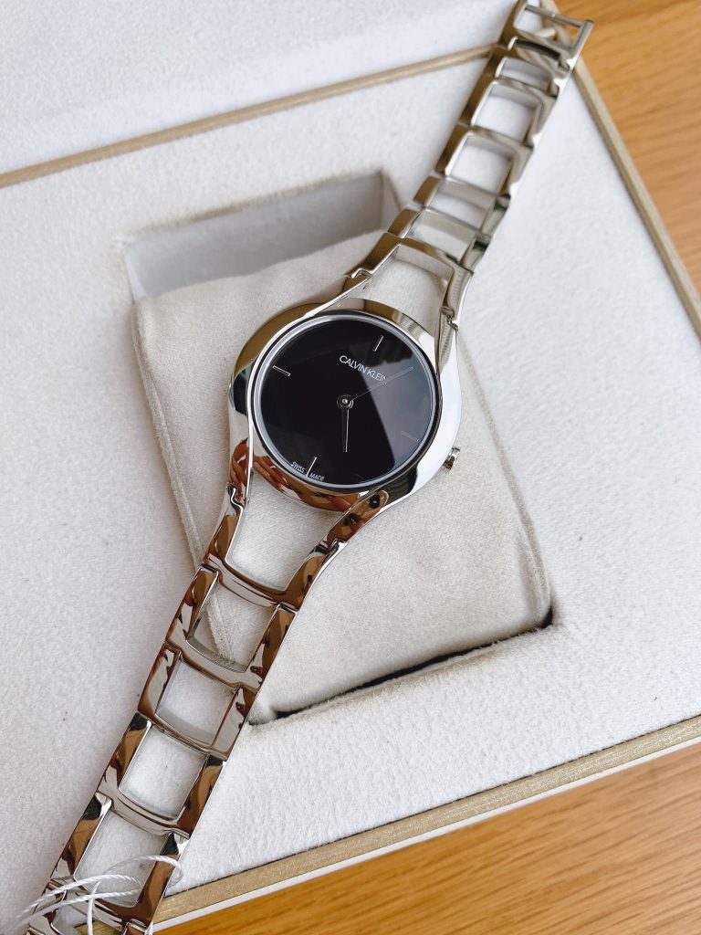  Shop Authentic Calvin Klein Class Black Dial Silver Steel Strap Watch for Women - K6R23121 - Luxxuri