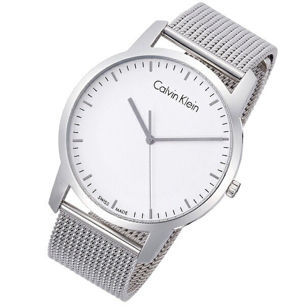  Shop Authentic Calvin Klein City Chronograph White Dial Silver Mesh Bracelet Watch for Men - K2G2G126 - Luxxuri