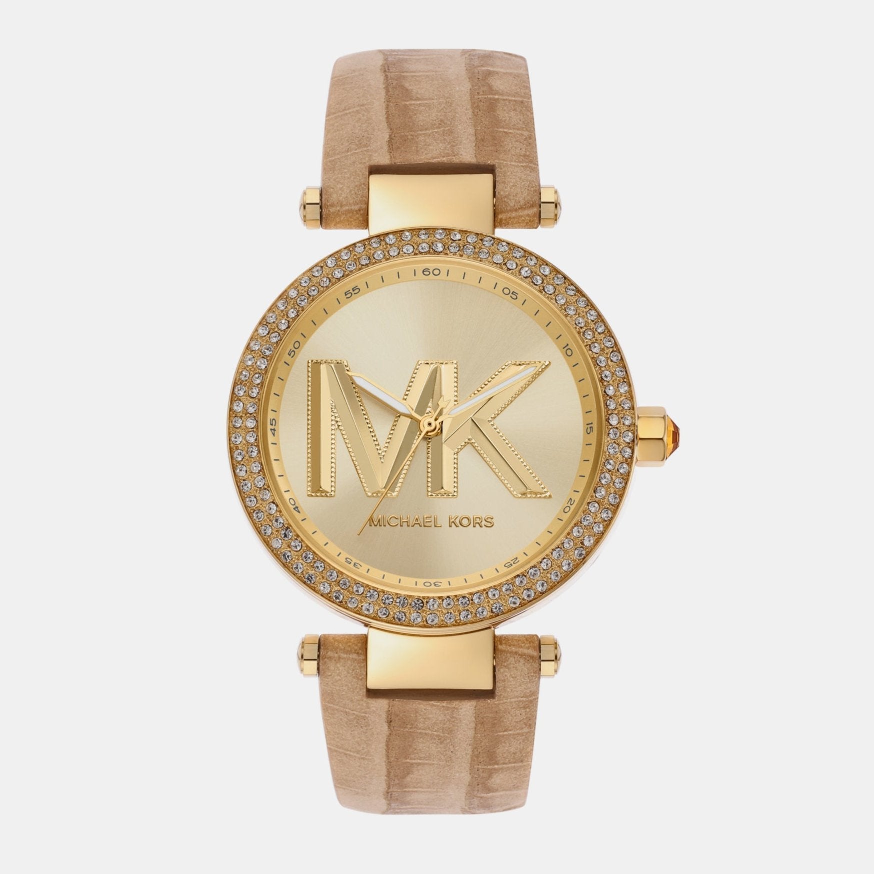  Shop Authentic Michael Kors Parker Three-Hand Gold Dial Brown Leather Strap Watch For Women - MK4725 - Luxxuri