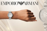  Shop Authentic Emporio Armani Gianni T-Bar Quartz Silver Dial Silver Steel Strap Watch For Women - AR11445 - Luxxuri