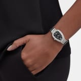  Shop Authentic Bvlgari Serpenti Seduttori Diamonds Black Dial Silver Steel Strap Watch for Women - SERPENTI103449 - Luxxuri