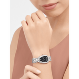  Shop Authentic Bvlgari Serpenti Seduttori Diamonds Black Dial Silver Steel Strap Watch for Women - SERPENTI103449 - Luxxuri