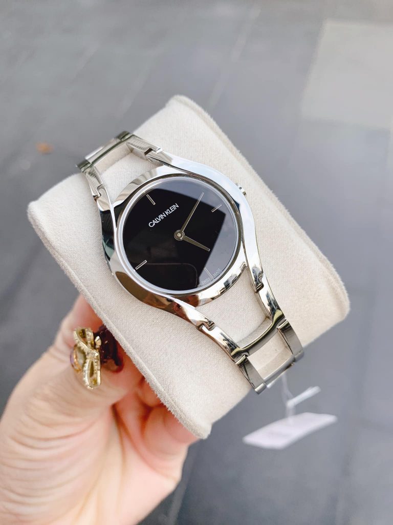  Shop Authentic Calvin Klein Class Black Dial Silver Steel Strap Watch for Women - K6R23121 - Luxxuri