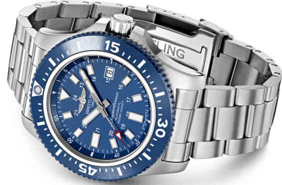 Shop Authentic Breitling Superocean 44mm Special Blue Dial Silver Steel Strap Watch for Men - Y17393161C1A1 - Luxxuri