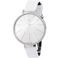  Shop Authentic Calvin Klein Equal White Dial White Leather Strap Watch for Women - K3E231L6 - Luxxuri