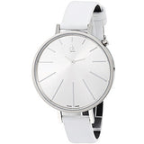  Shop Authentic Calvin Klein Equal White Dial White Leather Strap Watch for Women - K3E231L6 - Luxxuri