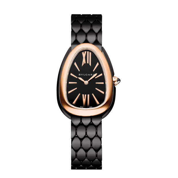  Shop Authentic Bvlgari Serpenti Seduttori Black Dial Black Steel Strap Watch for Women - SERPENTI103704 - Luxxuri