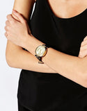  Shop Authentic Michael Kors Sawyer Champagne Dial Black Leather Strap Watch for Women - MK2433 - Luxxuri