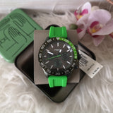  Shop Authentic Fossil Bannon Chronograph Grey Dial Green Silicone Strap Watch for Men - BQ2501 - Luxxuri