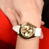  Shop Authentic Guess G-Twist Gold Dial White Rubber Strap Watch for Women - W0911L7 - Luxxuri