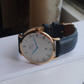  Shop Authentic Daniel Wellington Dapper Somerset White Dial Blue Leather Strap Watch For Men - DW00100193 - Luxxuri