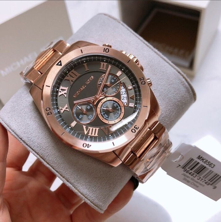  Shop Authentic Michael Kors Brecken Chronograph Analog Black Dial Rose Gold Steel Strap Watch For Women - MK8563 - Luxxuri
