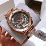  Shop Authentic Michael Kors Brecken Chronograph Analog Black Dial Rose Gold Steel Strap Watch For Women - MK8563 - Luxxuri