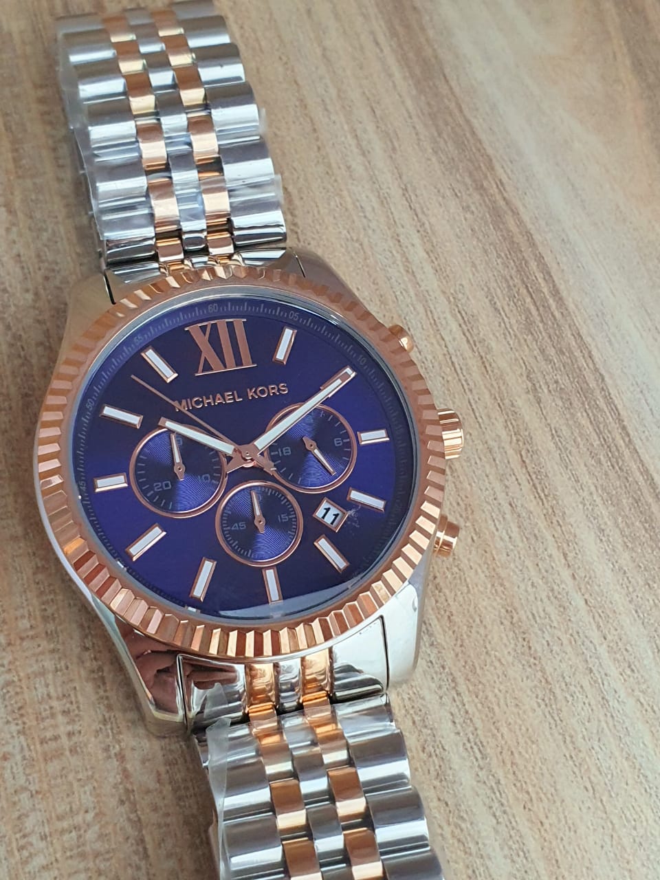  Shop Authentic Michael Kors Lexington Blue Dial Two Tone Steel Strap Watch for Men - MK8412 - Luxxuri