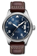  Shop Authentic IWC Pilots Watch Mark XVII Edition Le Petit Prince Blue Dial Brown Leather Strap Watch for Men - IW326506 - Luxxuri