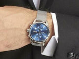  Shop Authentic Hugo Boss Jet Blue Dial Silver Mesh Bracelet Watch for Men - 1513441 - Luxxuri