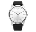  Shop Authentic Calvin Klein City Silver Dial Black Leather Strap Watch For Women - K2G231C6 - Luxxuri