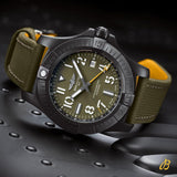  Shop Authentic Breitling Avenger Automatic GMT 43 Green Dial Green Nylon Strap Watch for Men - A17318101L1X1 - Luxxuri