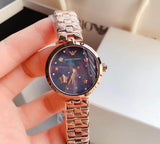  Shop Authentic Emporio Armani Arianna Black Dial Rose Gold Stainless Steel Watch For Women - AR11197 - Luxxuri