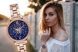  Shop Authentic Michael Kors Sofie Analog Quartz Blue Dial Rose Gold Steel Strap Watch For Women - MK3971 - Luxxuri