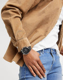  Shop Authentic Emporio Armani Luigi Chronograph Black Dial Black Leather Watch For Men - AR1828 - Luxxuri