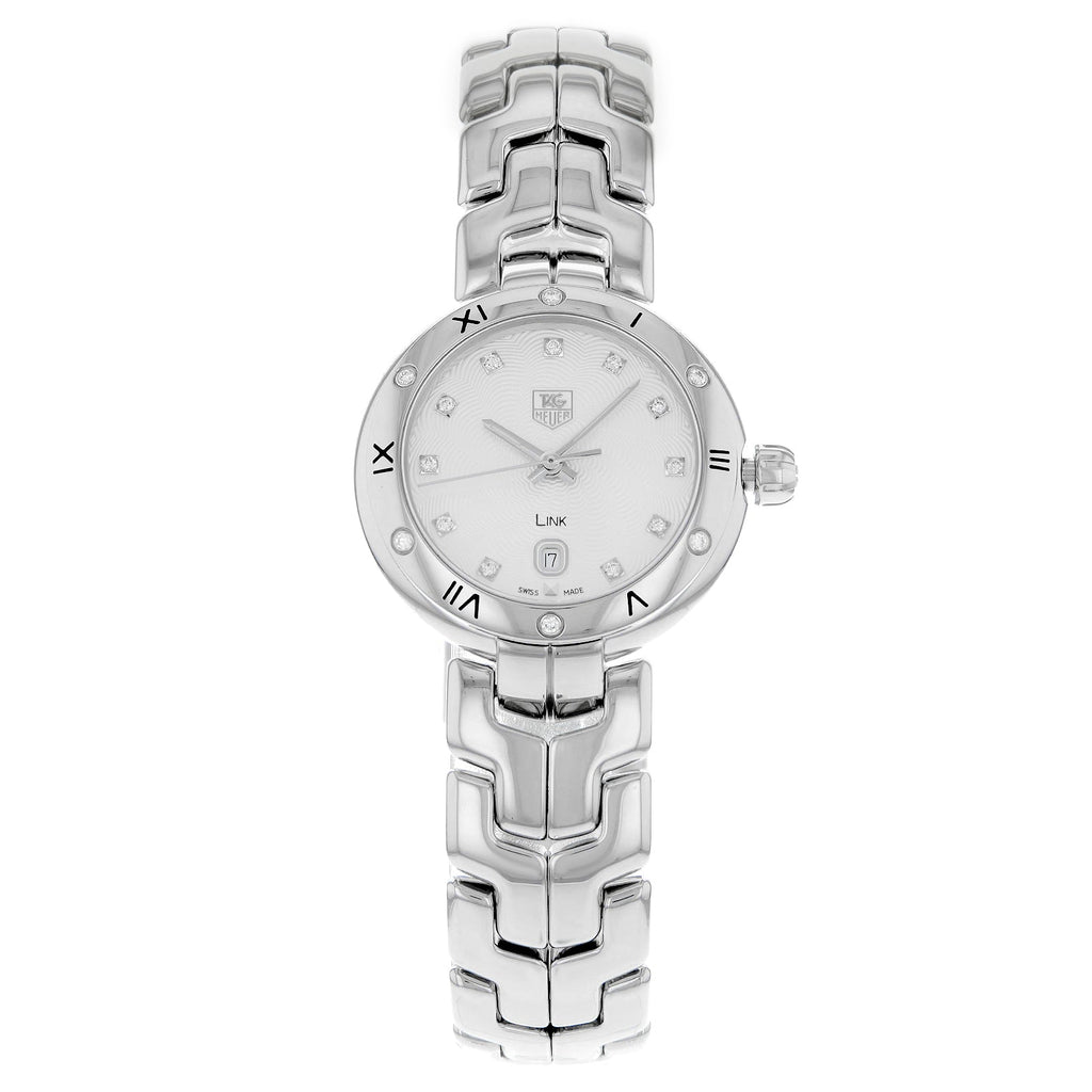  Shop Authentic Tag Heuer Link Diamonds Silver Dial Silver Steel Strap Watch for Women - WAT1413.BA0954 - Luxxuri
