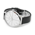  Shop Authentic Calvin Klein Even Silver Dial Black Leather Strap Watch for Men - K7B211CY - Luxxuri