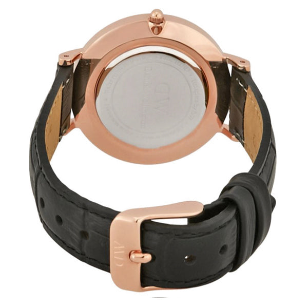  Shop Authentic Daniel Wellington Petite Reading White Dial Black Leather Strap Watch For Women - DW00100173 - Luxxuri