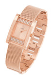 Shop Authentic Guess Nouveau Diamonds Rose Gold Dial Rose Gold Mesh Bracelet Watch for Women - W0127L3 - Luxxuri