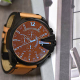  Shop Authentic Diesel Mega Chief Chronograph Copper Dial Brown Leather Strap Watch For Men - DZ4476 - Luxxuri