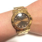  Shop Authentic Marc Jacobs Amy Black Dial Gold Steel Strap Watch for Women - MBM3273 - Luxxuri