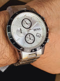  Shop Authentic Hugo Boss Rafale Competitive Sport Silver Dial Silver Steel Strap Watch for Men - 1513511 - Luxxuri