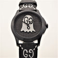  Shop Authentic Gucci G Timeless Ghost Black Dial Black Leather Strap Watch For Men - YA1264018 - Luxxuri
