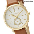  Shop Authentic Michael Kors Portia Quartz White Dial Brown Leather Strap Watch For Women - MK2734 - Luxxuri