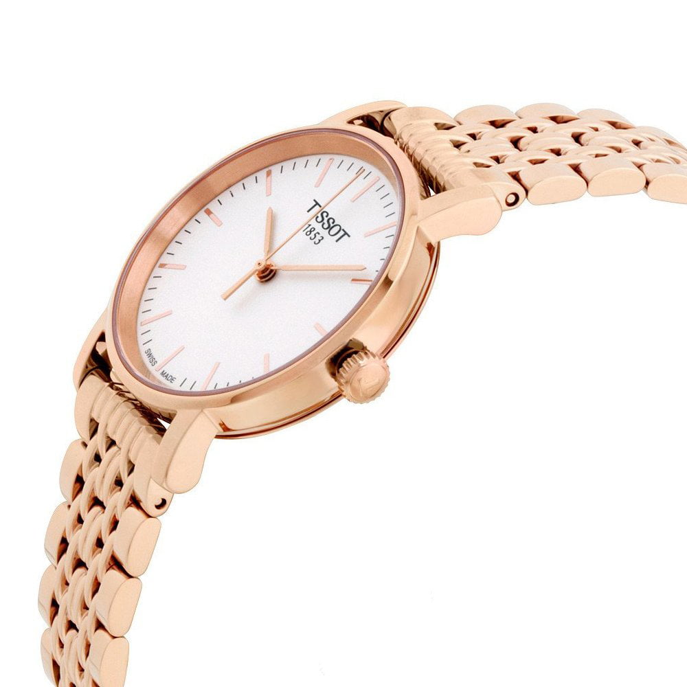  Shop Authentic Tissot T Classic Everytime Small White Dial Rose Gold Mesh Bracelet Watch For Women - T109.210.33.031.00 - Luxxuri