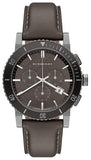  Shop Authentic Burberry The City Chronograph Ion Plated Grey Dial Grey Leather Strap Watch for Men - BU9384 - Luxxuri