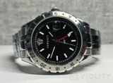  Shop Authentic Versace Hellenyium GMT Black Dial Silver Steel Strap Watch for Men - V11020015 - Luxxuri