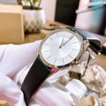  Shop Authentic Calvin Klein Minimalist White Dial Black Leather Strap Watch for Men - K3M211C6 - Luxxuri