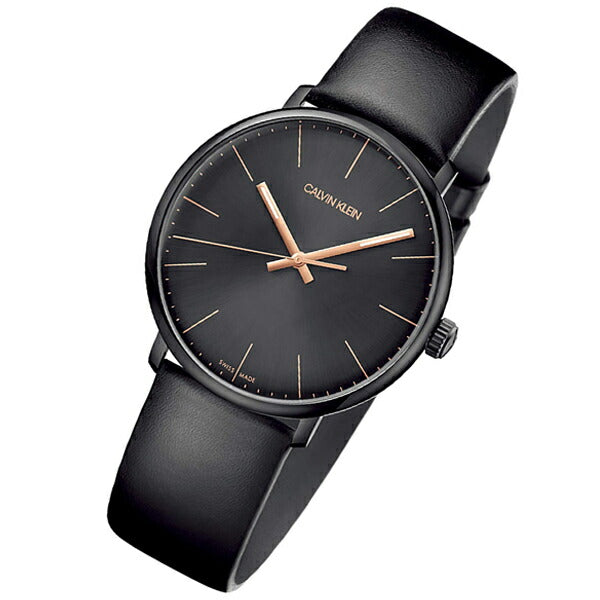  Shop Authentic Calvin Klein High Noon Quartz Black Dial Black Leather Strap Watch for Men - K8M214CB - Luxxuri