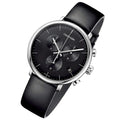  Shop Authentic Calvin Klein High Noon Chronograph Black Dial Black Leather Strap Watch for Men - K8M271C1 - Luxxuri