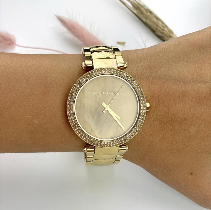  Shop Authentic Michael Kors Parker Gold Mother of Pearl Dial Gold Steel Strap Watch for Women - MK6425 - Luxxuri