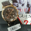  Shop Authentic Guess Pursuit Chronograph Brown Dial Brown Leather Strap Watch for Men - W0500G3 - Luxxuri