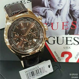  Shop Authentic Guess Pursuit Chronograph Brown Dial Brown Leather Strap Watch for Men - W0500G3 - Luxxuri