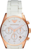  Shop Authentic Emporio Armani Sportivo Silver Dial White Silicone Strap Watch For Women - AR5920 - Luxxuri