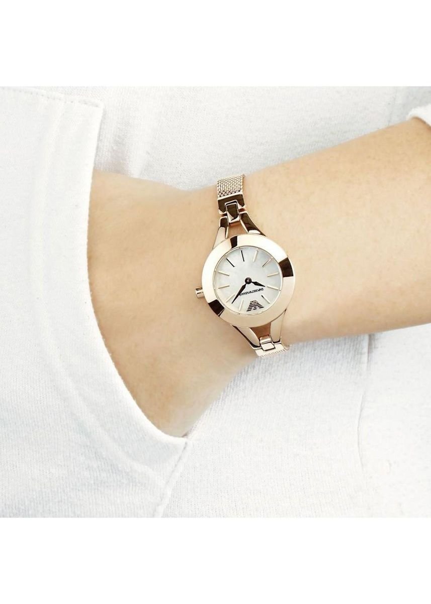  Shop Authentic Emporio Armani Chiara Analog White Dial Rose Gold Steel Strap Watch For Women - AR7329 - Luxxuri
