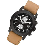  Shop Authentic Marc Jacobs Larry Chronograph Black Dial Brown Leather Strap Watch for Men - MBM5053 - Luxxuri