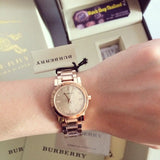  Shop Authentic Burberry Heritage Rose Gold Dial Rose Gold Steel Strap Watch for Women - BU9215 - Luxxuri