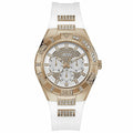  Shop Authentic Guess Luna Diamonds White Dial White Rubber Strap Watch for Women - W0653L4 - Luxxuri