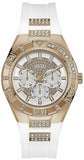  Shop Authentic Guess Luna Diamonds White Dial White Rubber Strap Watch for Women - W0653L4 - Luxxuri