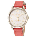 Coach Delancey Ivory Dial Orange Leather Strap Watch for Women - 14502719